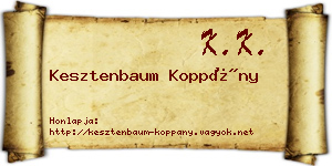 Kesztenbaum Koppány névjegykártya